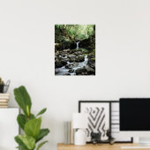 Poster Hawaii, Maui, Une cascade s'écoule dans Blue Pool (Bureau à domicile)