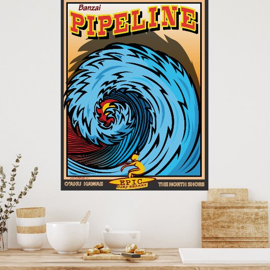 POSTER HAWAII NORTH SHORE SURF (Cuisine)