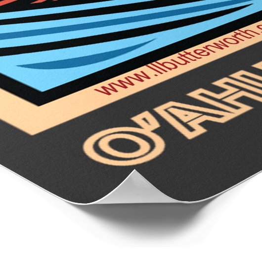 POSTER HAWAII NORTH SHORE SURF (Coin)