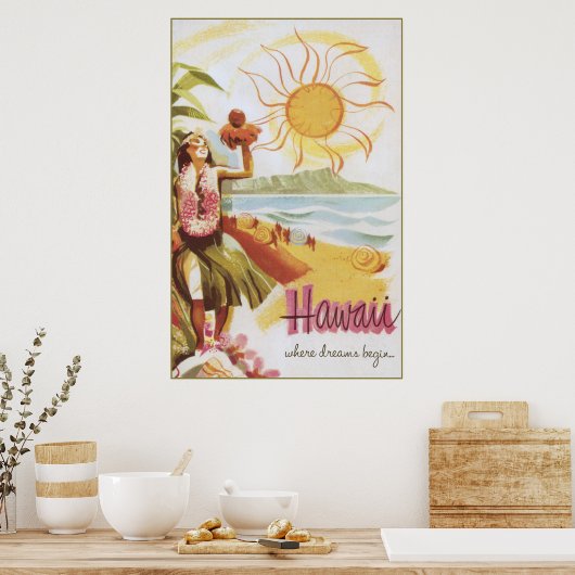 Poster Hawaii - où les rêves commencent (Cuisine)