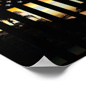 Poster Hawaii Sunset American Flag Honolulu Hawaiian Isla (Coin)