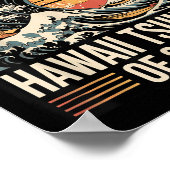 Poster Hawaii Tsunami 2025 I Survived Wave Retro (Coin)