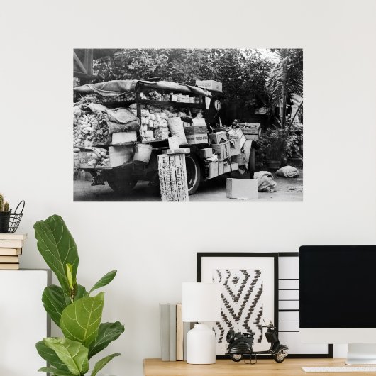 Poster Hawaii - Vue d'un Wagon végétal autochtone (Bureau à domicile)