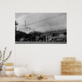 Poster Hawaii - Vue sur l'édifice du théâtre Waikiki (Cuisine)