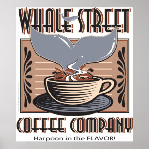 Poster Hawaii Whale Street Coffee Company