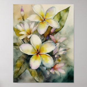 Poster Hawaii Yellow Plumeria