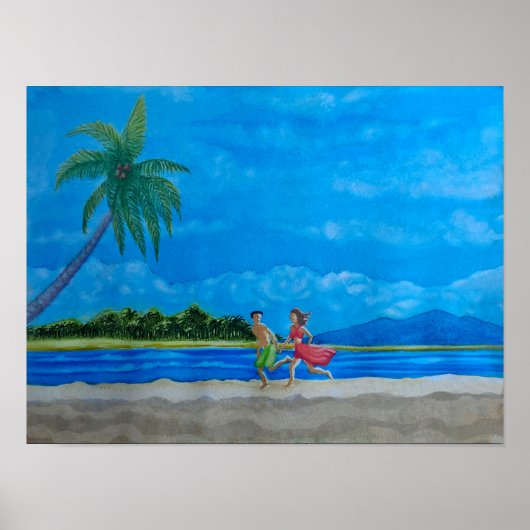 Poster Hawaiian Beach Run (Devant)
