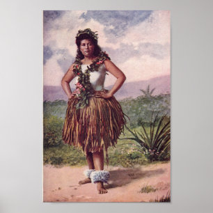 Poster Hawaiian Girl (Vers 1900)