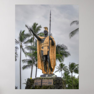 POSTER HAWAIIAN KING KAMEHAMEHA
