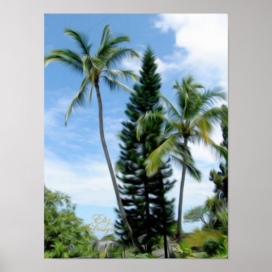 Poster Hawaiian Palms (Voorkant)