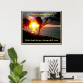 Poster Hawaiian Positive pensées (Bureau à domicile)
