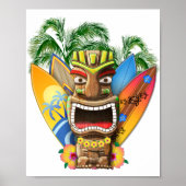 Poster Hawaiian Tiki Surf (Devant)
