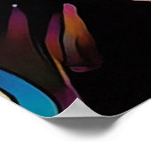 Poster Hawaiian Woman avec robe de tête florale Imprimer (Coin)