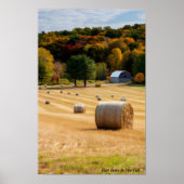Poster Hay Bales En Automne (Devant)