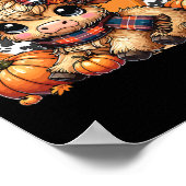 Poster Hay There Pumkin Highland Cow Automne Automne Than (Coin)