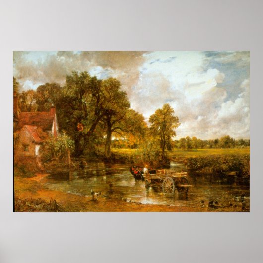 Poster Hay Wain par John Constable (Devant)