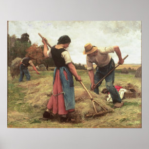 Poster Haymaking, 1880