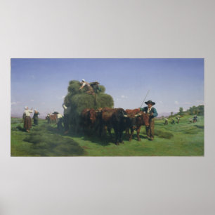 Poster Haymaking, Auvergne