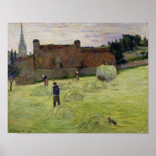 Poster Haymaking en Bretagne, 1888 (Devant)