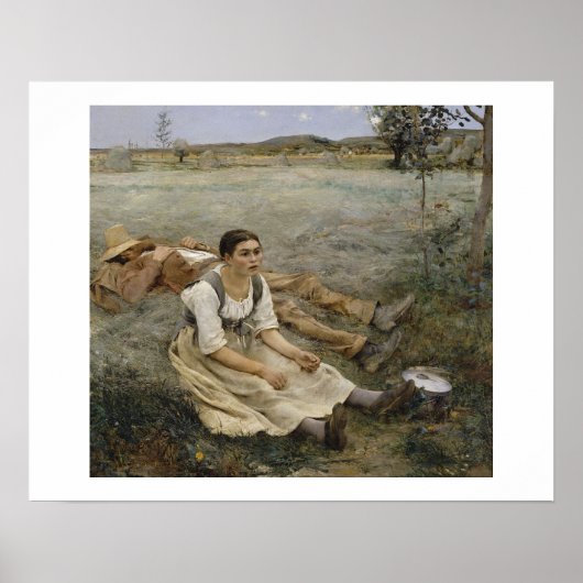 Poster Haymaking — Jules Bastien-Lepage (1877) (Devant)