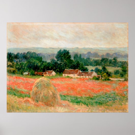 Poster Haystack à Giverny, Claude Monet (Devant)