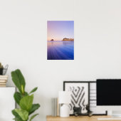 Poster Haystack Rock À L'Aube Blurred Blue Purple Waves (Bureau à domicile)