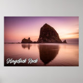 Poster Haystack Rock, Côte De L'Oregon, États-Unis (Devant)