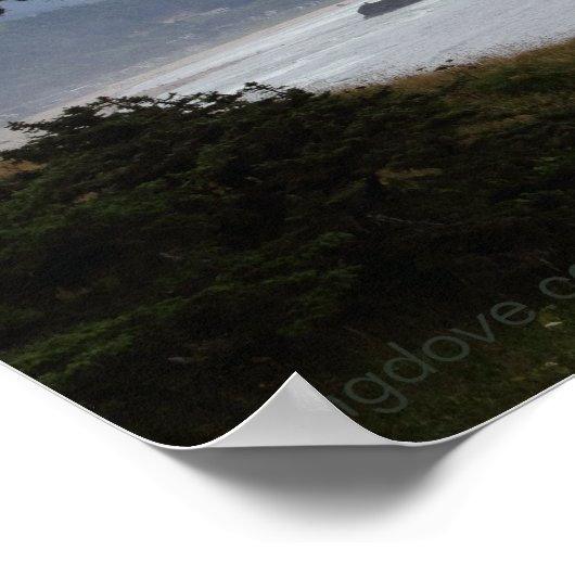 Poster "Haystack Rock du parc d'état Ecola, Oregon #1" (Coin)