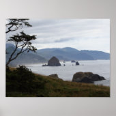 Poster "Haystack Rock du parc d'état Ecola, Oregon #1" (Devant)
