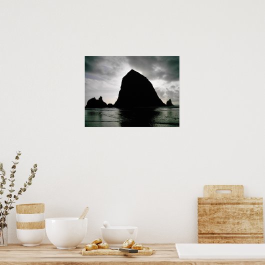 Poster Haystack Rock—Plage de Cannon, Oregon (Cuisine)