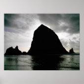 Poster Haystack Rock—Plage de Cannon, Oregon (Devant)
