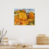 Poster Haystacks en Provence par Vincent van Gogh (Cuisine)
