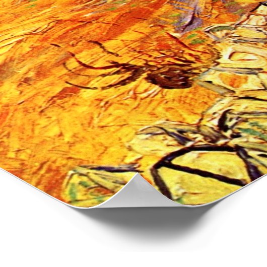 Poster Haystacks en Provence par Vincent van Gogh (Coin)