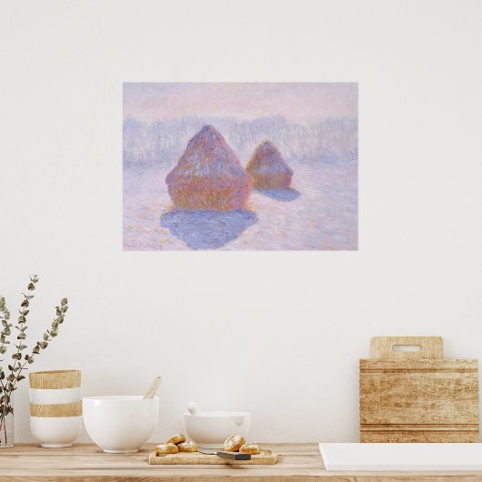 Poster Haystacks par Claude Monet (Cuisine)