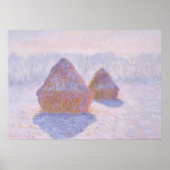 Poster Haystacks par Claude Monet (Devant)