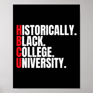 Poster Hbcu Historiquement Black College Et Universitaire