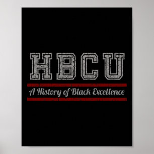 Poster Hbcu Mois De L'Histoire Des Noirs Et Excellence De