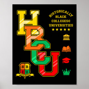 Poster Hbcu Vêtements Historiquement Collèges Noirs Unive