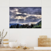 Poster HDR clair et foncé Imprimer avec versets d'écritur (Cuisine)