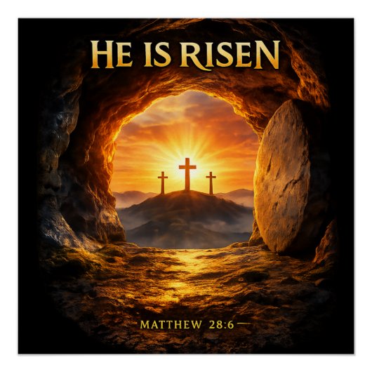 Poster He is Risen (Devant)
