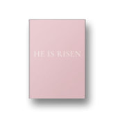 Poster He Is Risen – Soft Pink Easter Faith Wall Art