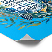 Poster He Leads Beside Waters Sea Turtle Psalm 23_2 Art (Coin)