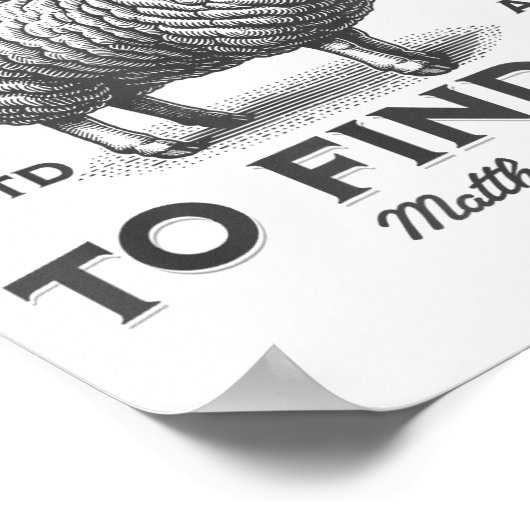 Poster He Left The 99 To Find Me Bible Funny Christian (Coin)