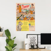 Poster Hé, ZIPPY ! Votre esprit se promène ! ! (Bureau à domicile)