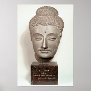Poster Head from a statue of the Buddha, from