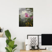 Poster Heade - Colibri Perché Sur Le Plante De L'Orchidée (Bureau à domicile)