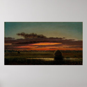 Poster Heade - Coucher De Soleil Sur Les Marais 1890