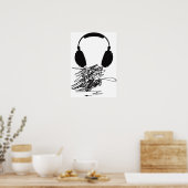 Poster Headphones (Cuisine)