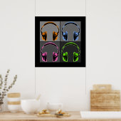 Poster Headphones (Cuisine)