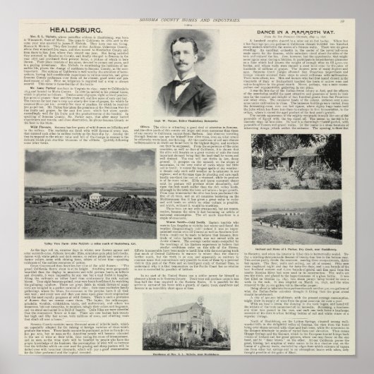 Poster Healdsburg, Californie (Devant)